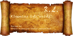 Klepeisz László névjegykártya