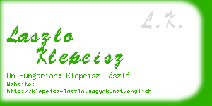 laszlo klepeisz business card